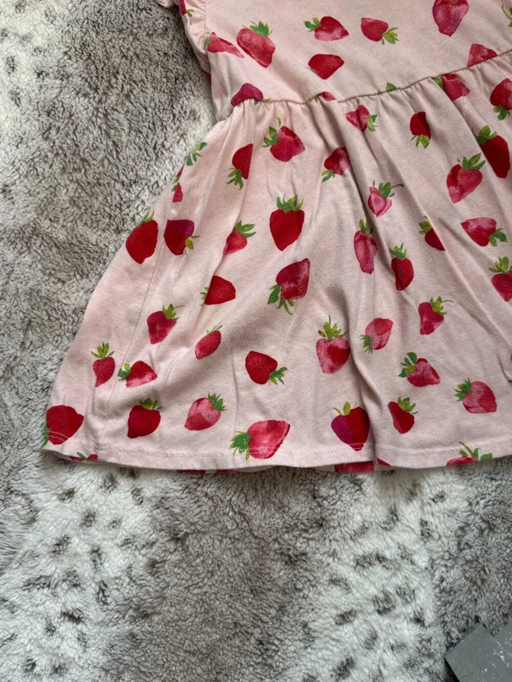 The Children's Place pink strawberry dress girls 3T preppy garden party summer